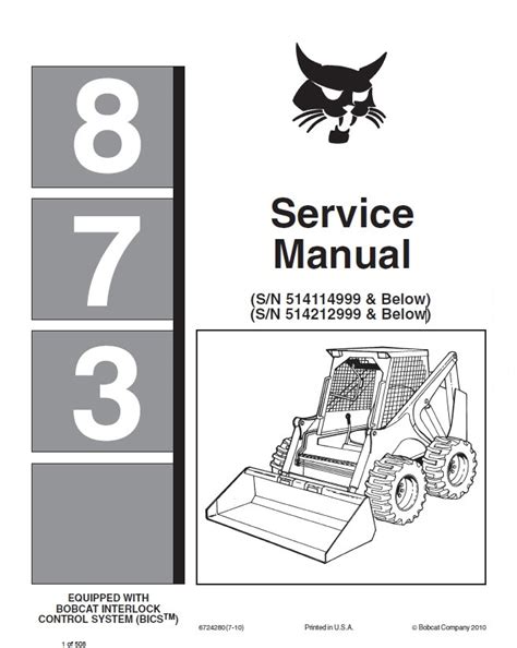 bobcat 873 skid steer loader|bobcat 873 manual.